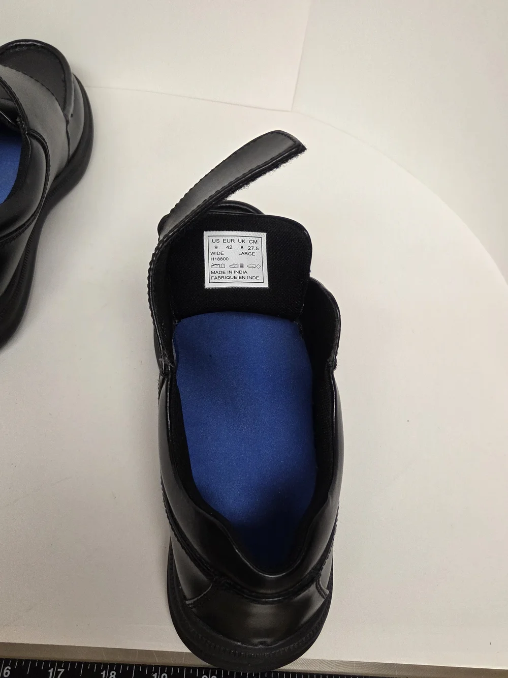 Hush Puppies Gil Black Leather Comfort Shoes Men’s 9 Wide. #0238